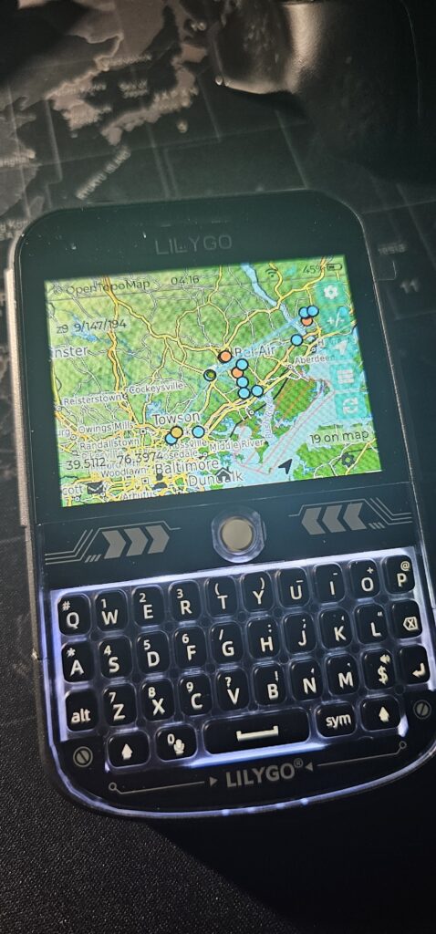 The Best Stud Finder For Floor Joists Checking out the nodes in Central Maryland using the LilyGo TDeck Pro with the WADAMESH map.